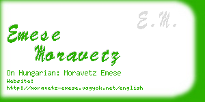 emese moravetz business card